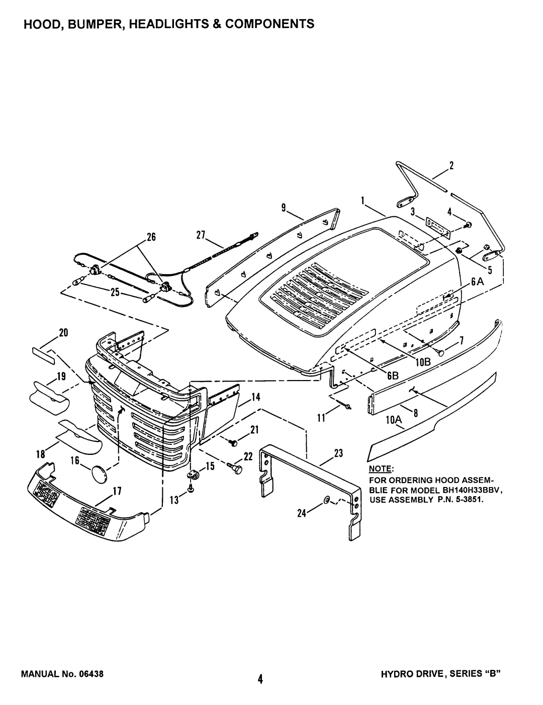 Snapper BH125G38BB, BH140H33BBV manual 