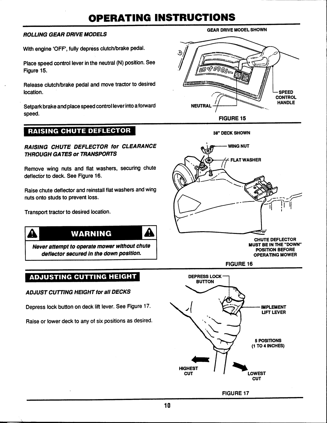 Snapper BH140H38BBV manual 