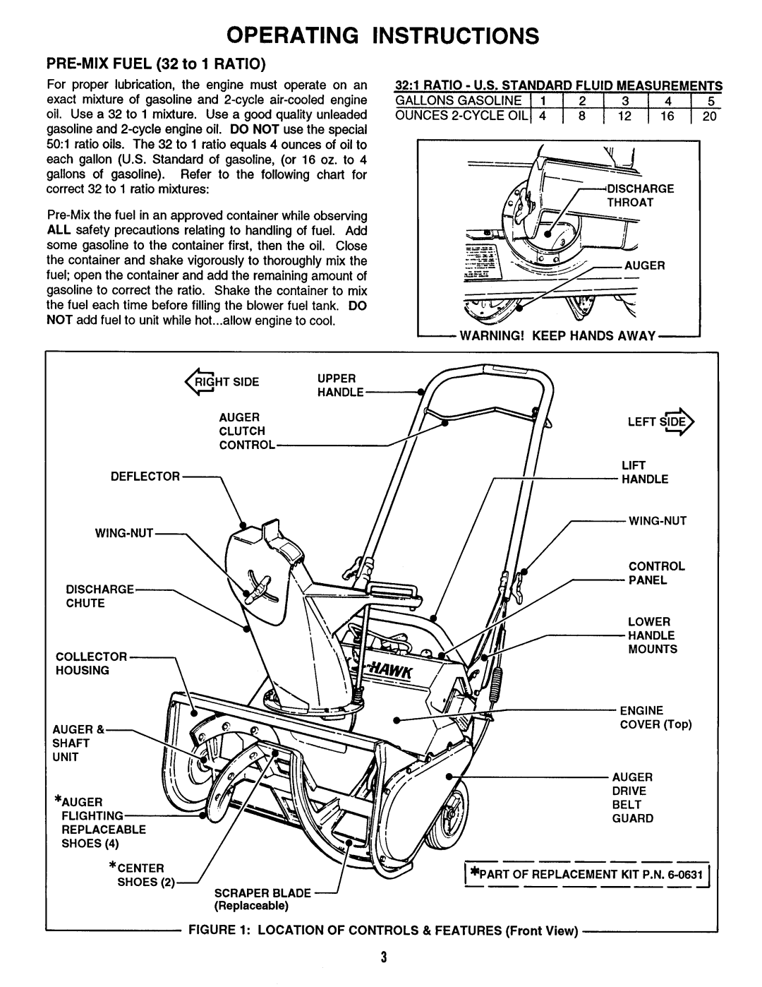 Snapper BH3203E manual 