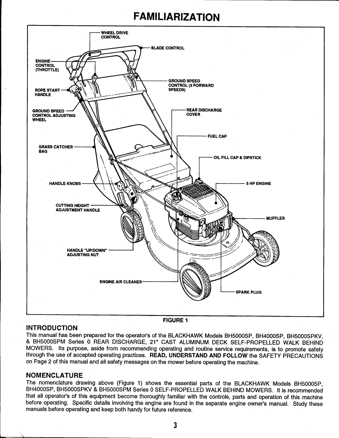 Snapper BH50000SP manual 