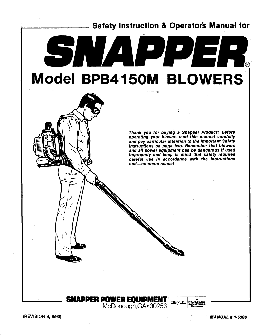 Snapper BPB4150M manual 