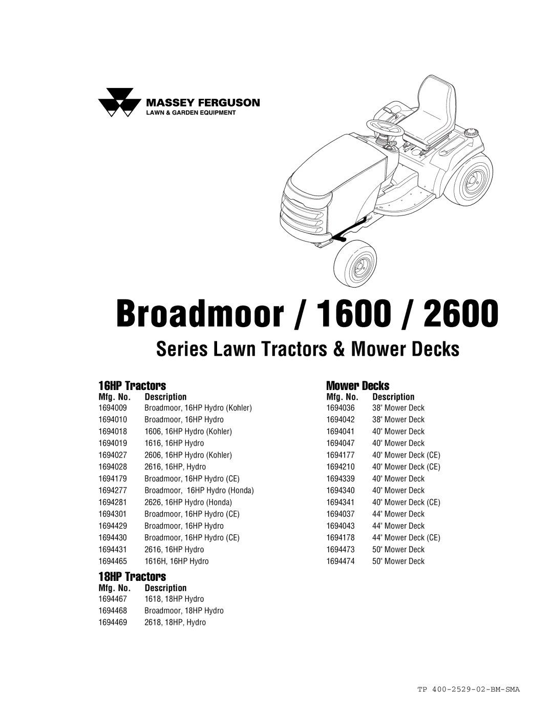 Snapper Broadmoor 2600 manual 