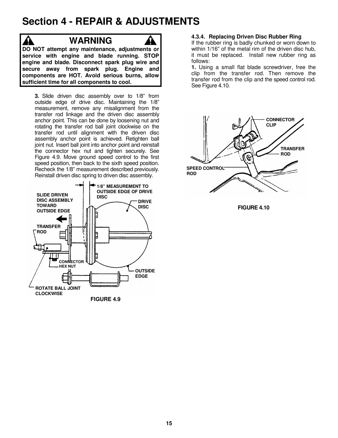 Snapper C216012RV, CP214012R2, CP216012RV, C216012RV, CP214012R2, VCP216012RV Replacing Driven Disc Rubber Ring 