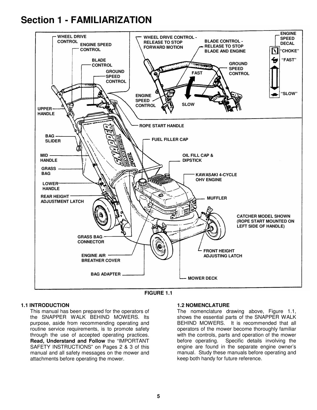 Snapper C216012RV, CP214012R2, CP216012RV, C216012RV, CP214012R2, VCP216012RV Introduction, Nomenclature 