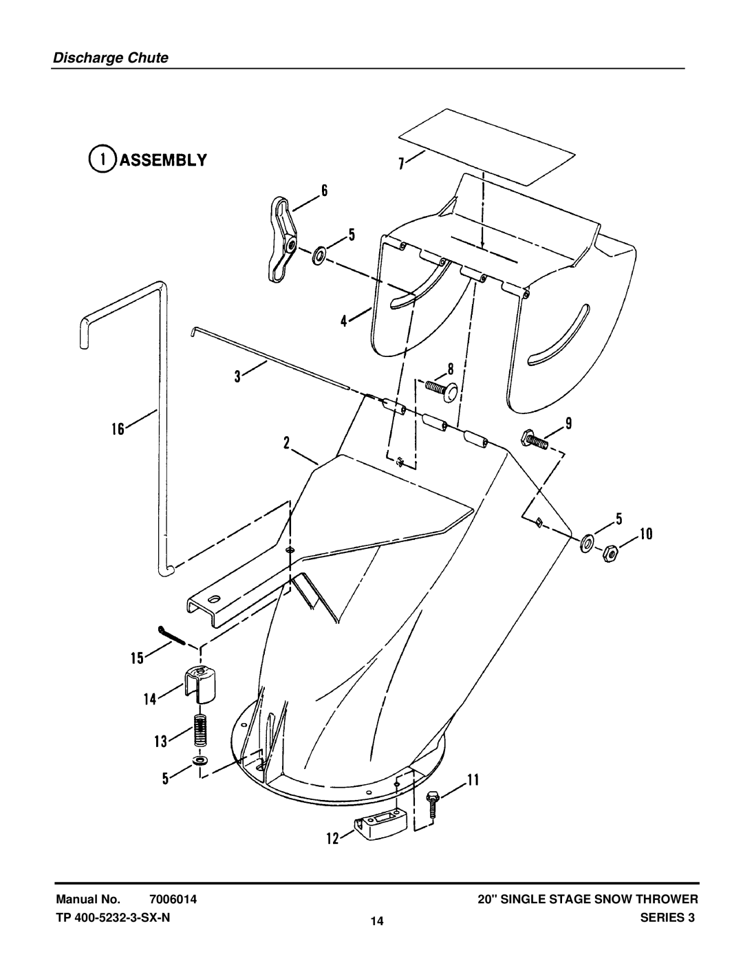 Snapper C3203 manual Discharge Chute 