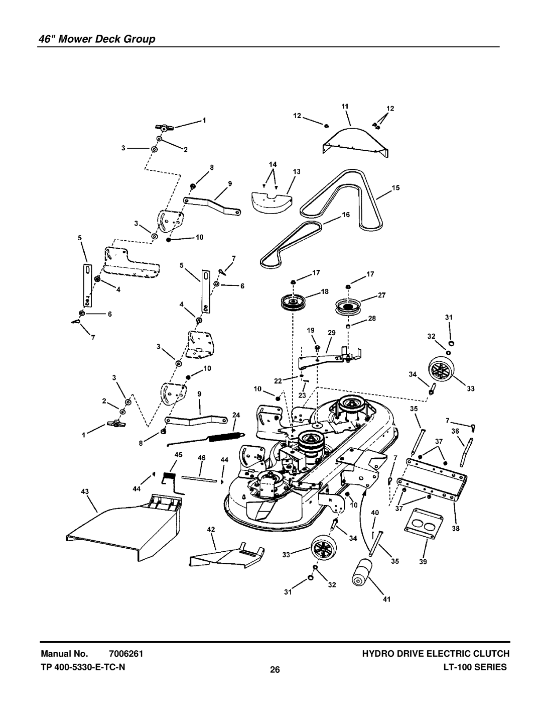 Snapper CLT23460, CLT24520, LT23420, LT24520, SLT23460, SLT24520 manual Mower Deck Group 