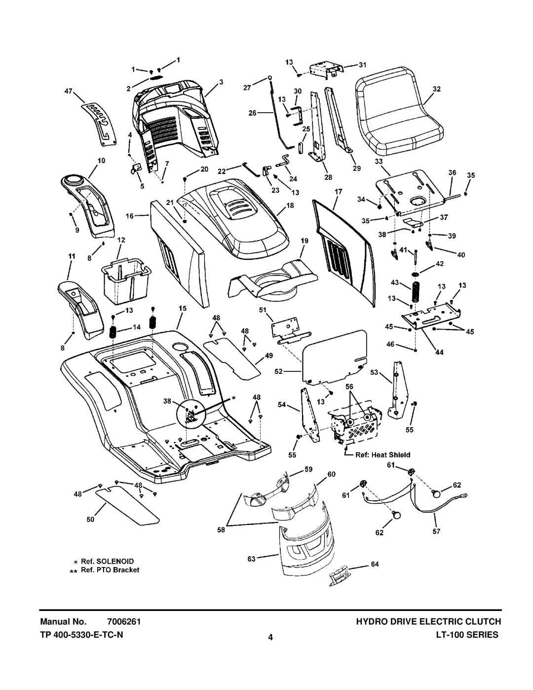 Snapper CLT23460, CLT24520, LT23420, LT24520, SLT23460, SLT24520 manual Hydro Drive Electric Clutch 