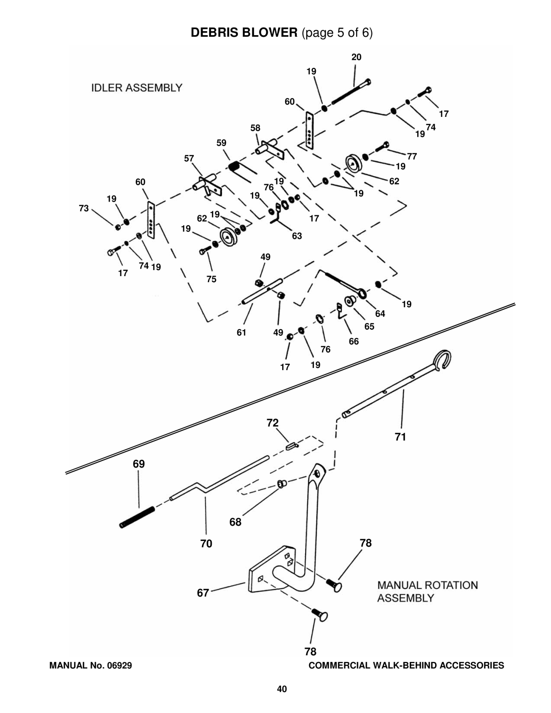 Snapper COMMERCIAL WALK-BEHIND manual Debris Blower page 5 