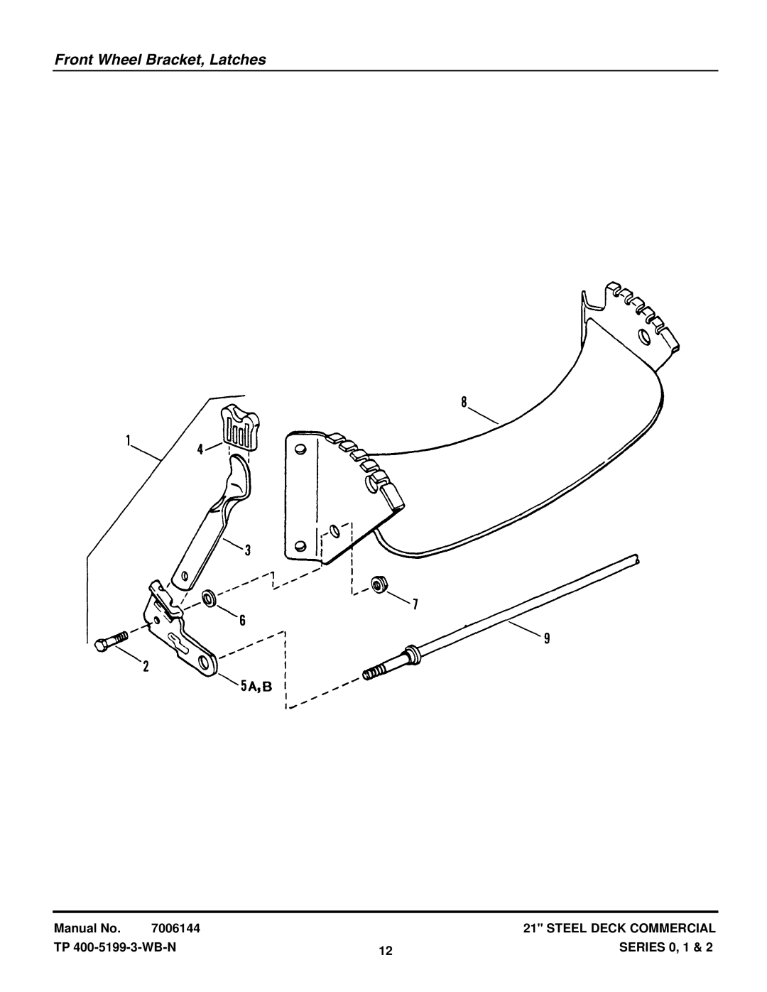 Snapper ECP21400R2, CP21401R2, CP21500KWV, C21500KWV, CP21550KWV, C21501KWV, CP21501KWV, CP21402R2 Front Wheel Bracket, Latches 