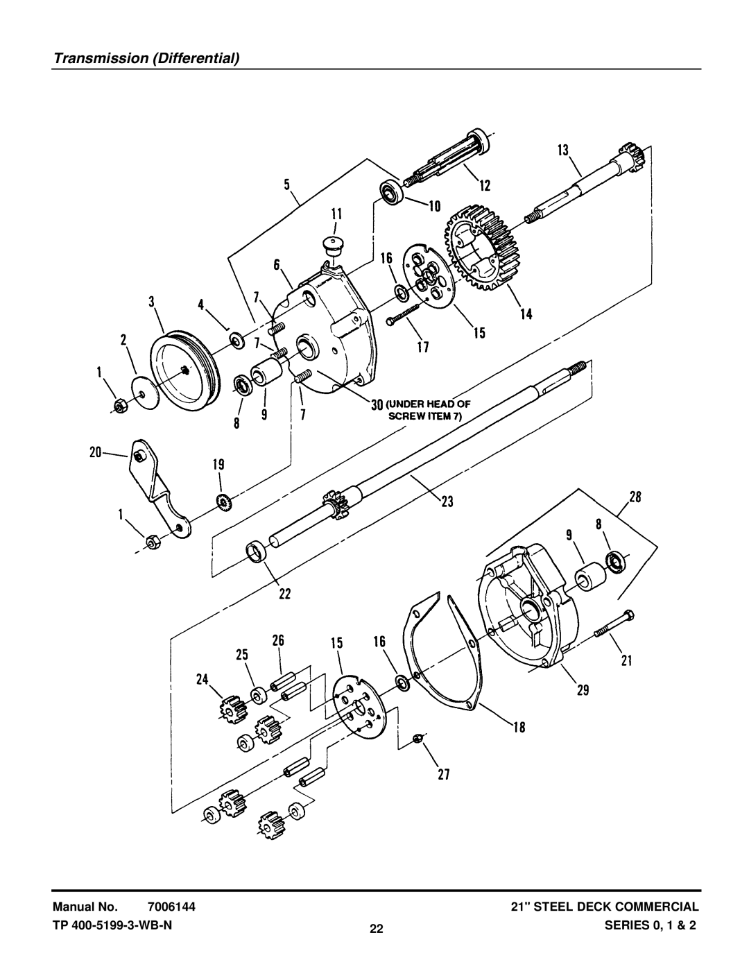 Snapper ECP21500KWV, CP21401R2, C21500KWV, CP21550KWV, C21501KWV, CP21501KWV, CP21402R2, CP21400R2 Transmission Differential 