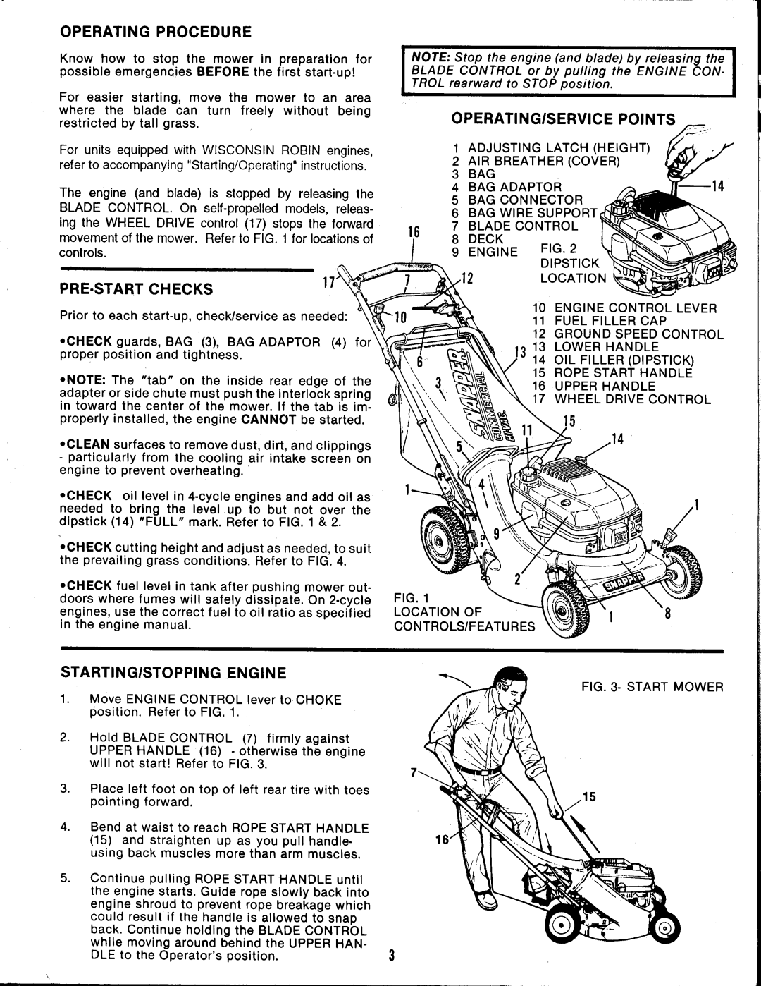 Snapper CP21550V manual 