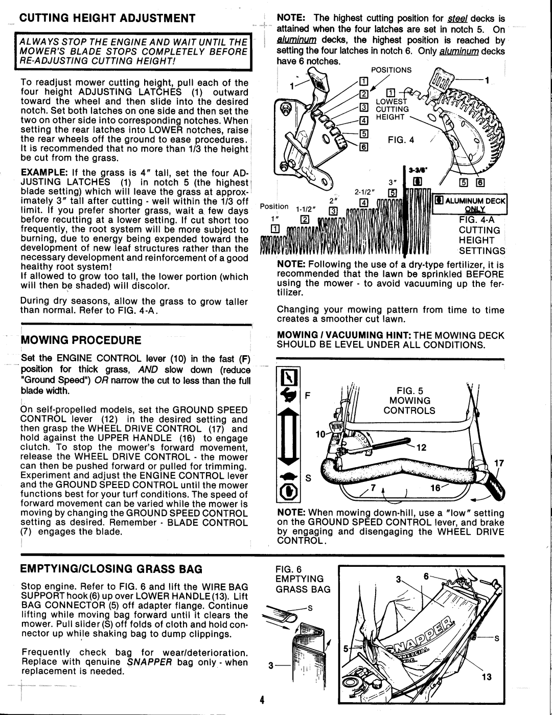 Snapper C21559BV, CP21559BV, CP21409R-2, CP21509R, CAP21509R manual 