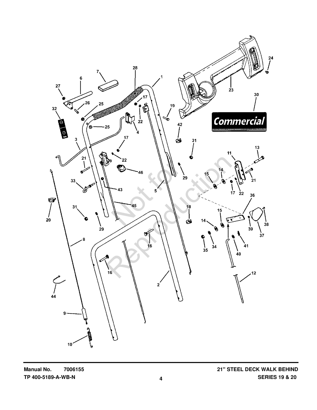 Snapper CP216019KWV (7800037), CP215519HV manual Manual No 7006155 