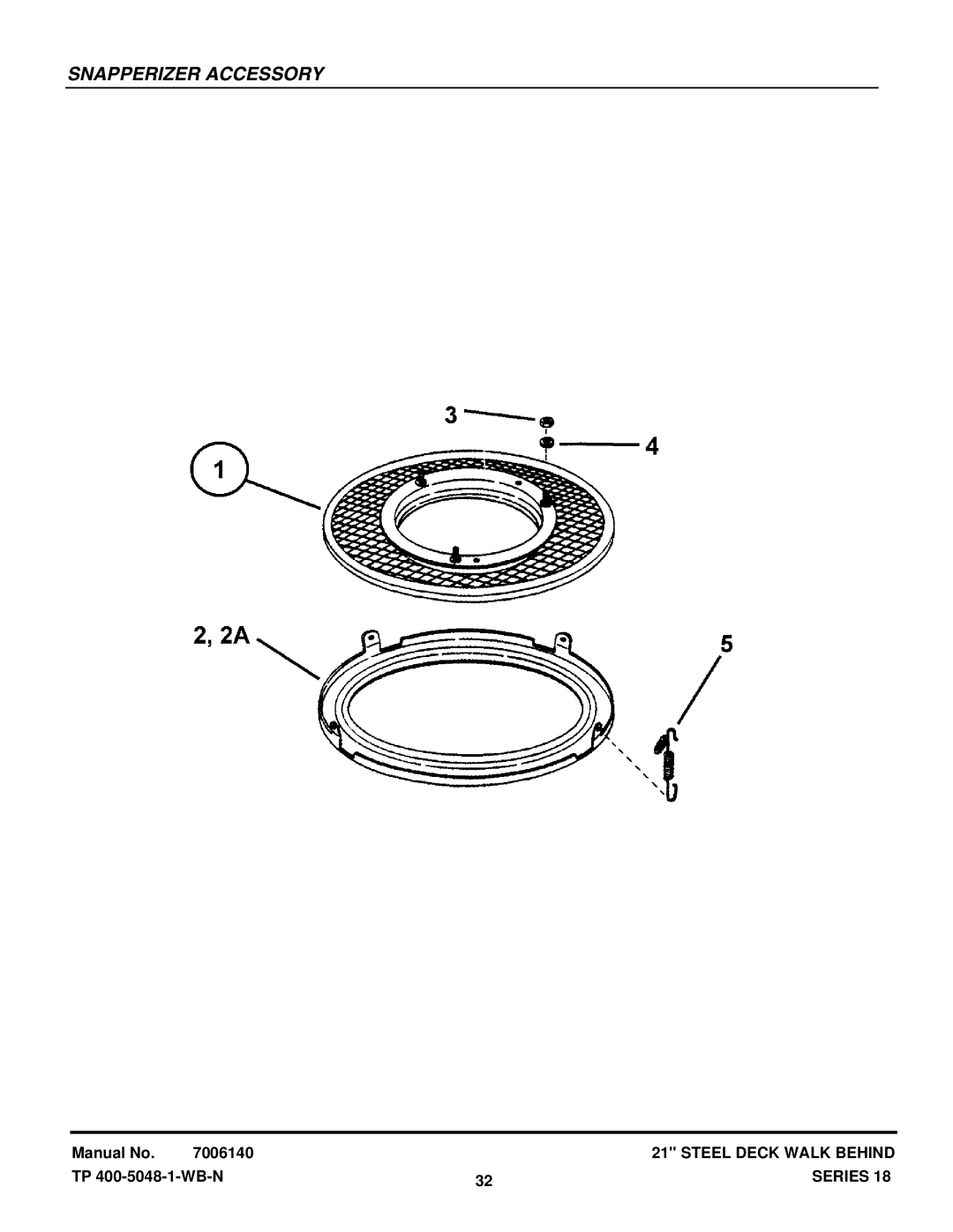 Snapper CP216018KWV, CRP216018KWV, CP215518HV manual Snapperizer Accessory 