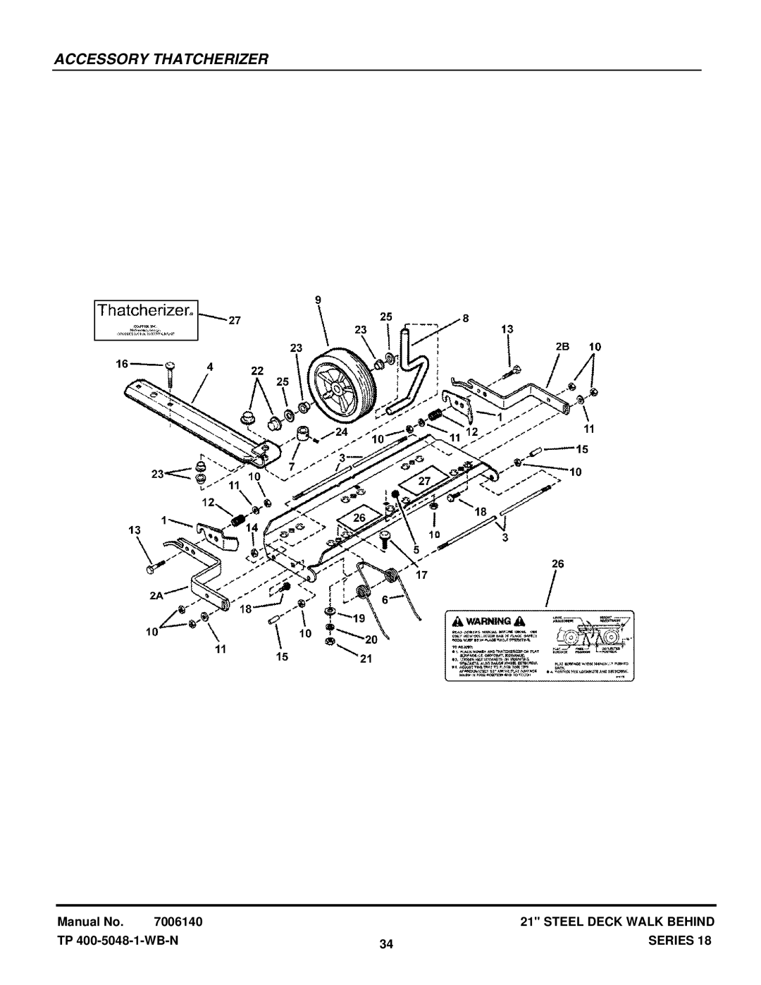 Snapper CP215518HV, CRP216018KWV, CP216018KWV manual Accessory Thatcherizer 