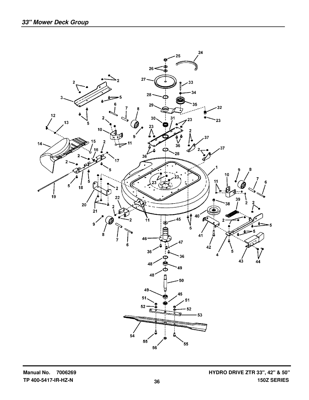 Snapper CSC18533, CSC2650, CSC2142 manual Mower Deck Group 