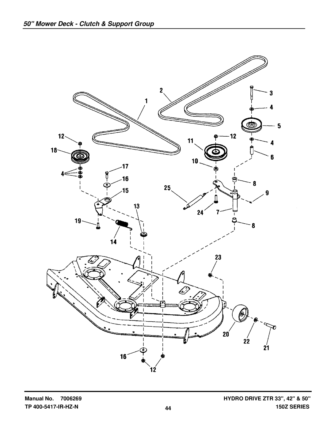 Snapper CSC2650, CSC18533, CSC2142 manual Mower Deck Clutch & Support Group 