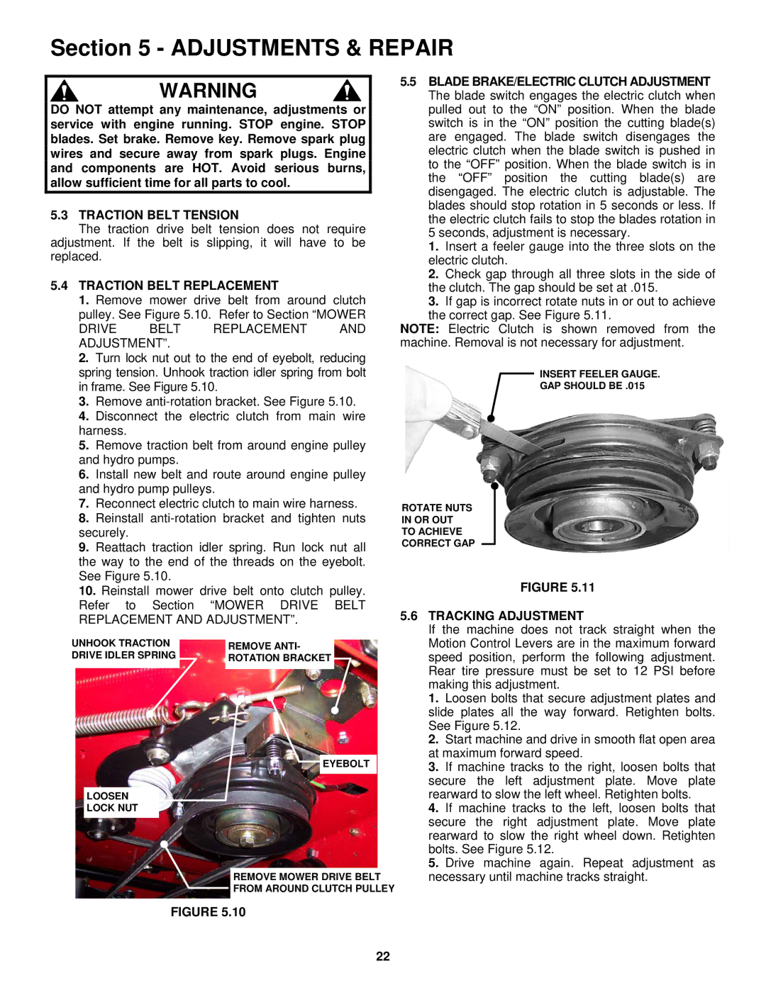 Snapper HZT21480BV, CZT19480KWV Traction Belt Tension, Traction Belt Replacement, Tracking Adjustment 