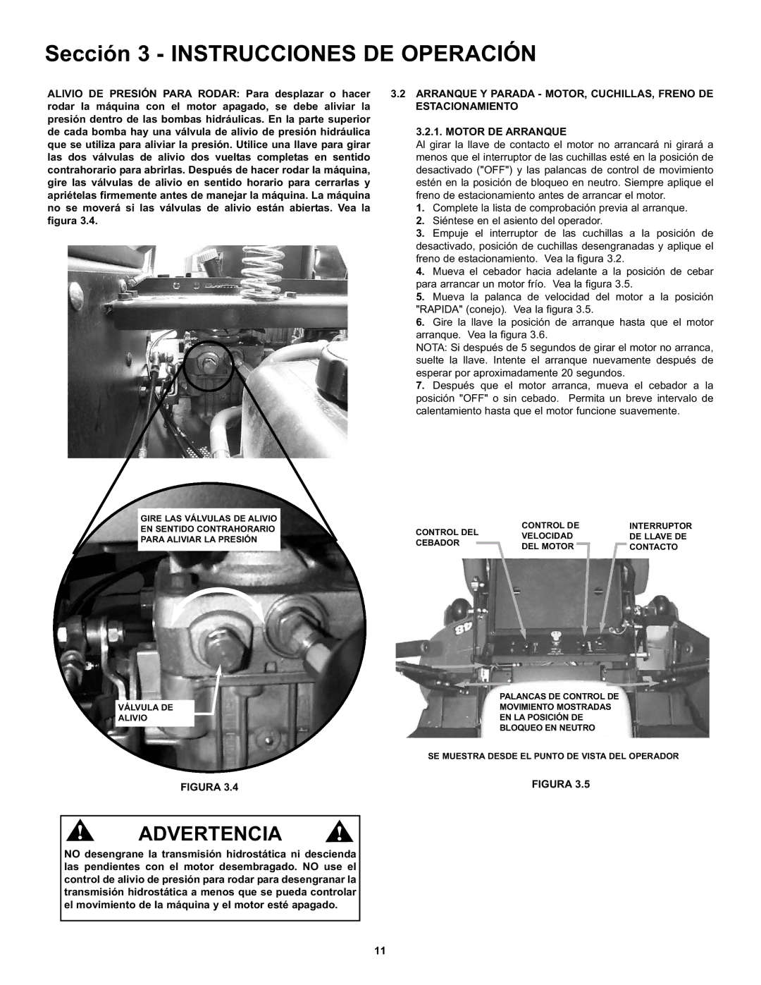 Snapper CZT19481KWV manual Sección 3 Instrucciones DE Operación 