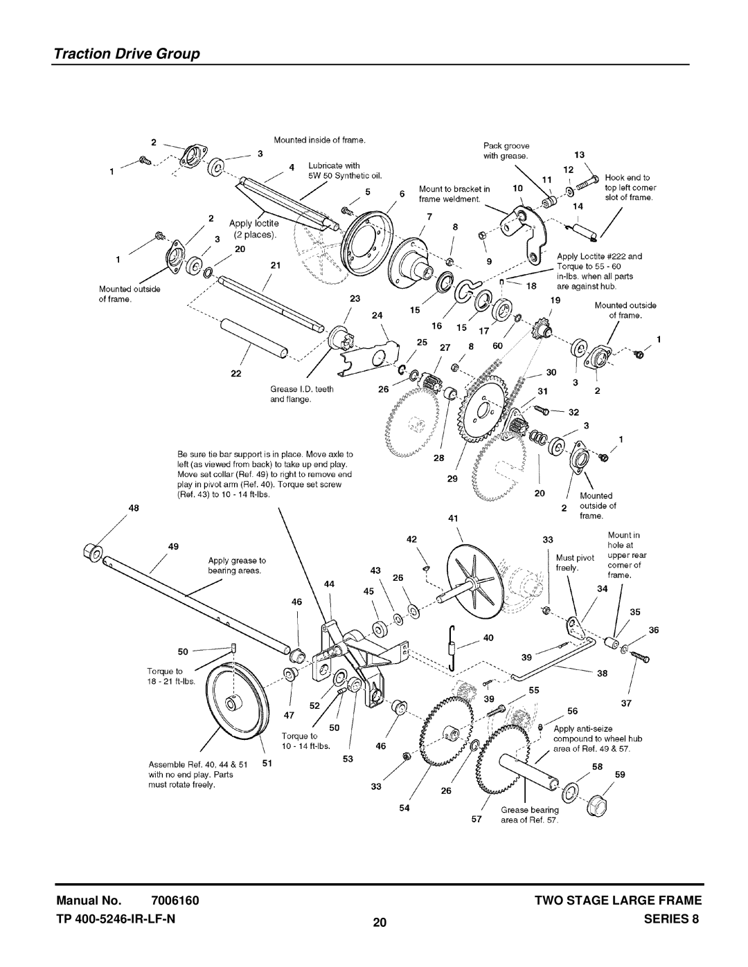 Snapper E13388E manual Traction Drive Group 