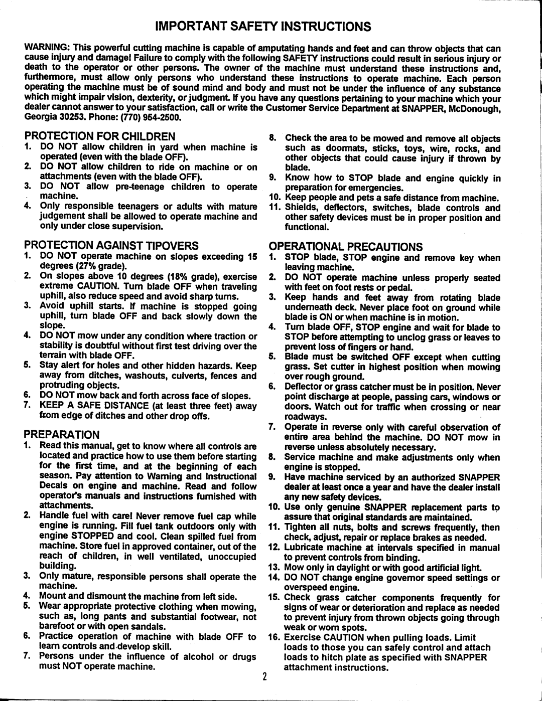 Snapper E331316BVE, E250186B, E250816B, E281216BE, E331416KVE, E281016BE manual 
