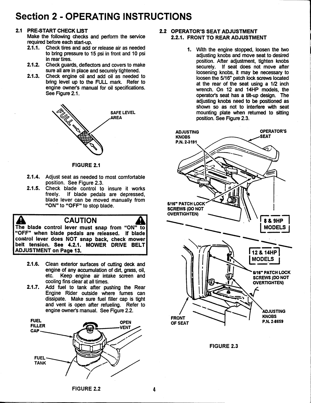 Snapper E331416KVE, E250186B, E250816B, E331316BVE, E281216BE, E281016BE manual 