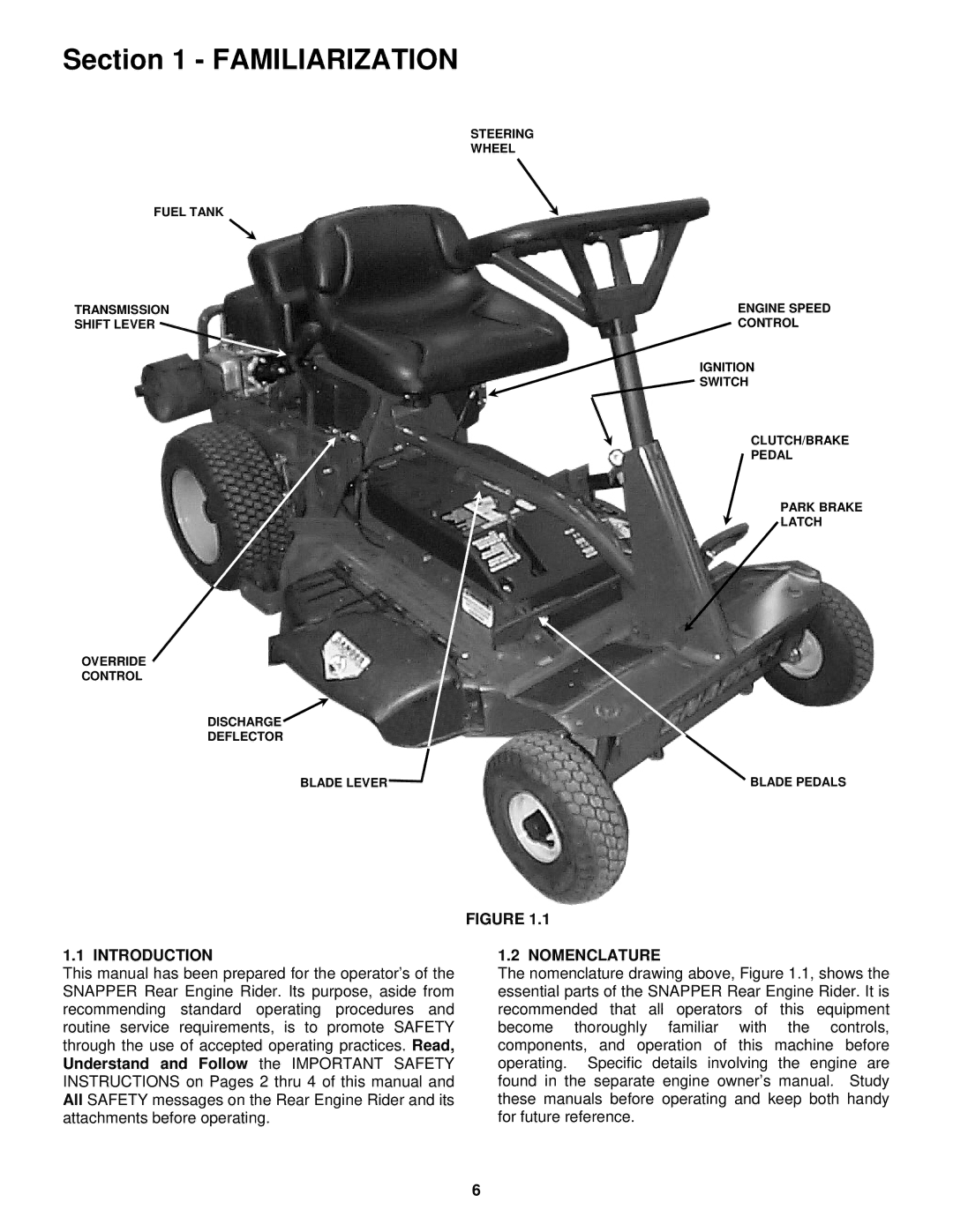 Snapper E2512523BVE, E2812523BVE, E2813523BVE, E331523KVE important safety instructions Introduction, Nomenclature 