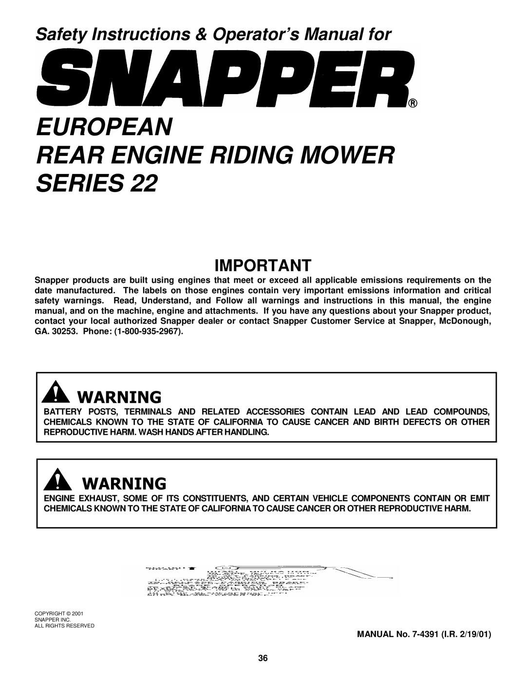 Snapper E281222BE, E281022BE, E331522KVE, E331522KVE, E281022BE, E281222BE European Rear Engine Riding Mower Series 