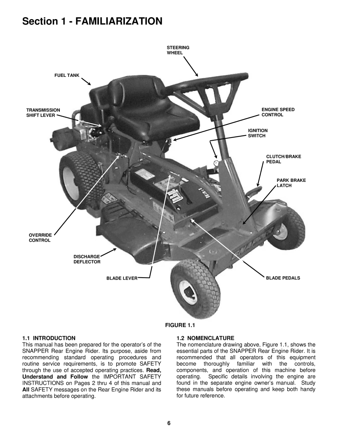 Snapper E2812523BVE, E2512523BVE, E2813523BVE, E331523KVE important safety instructions Introduction, Nomenclature 