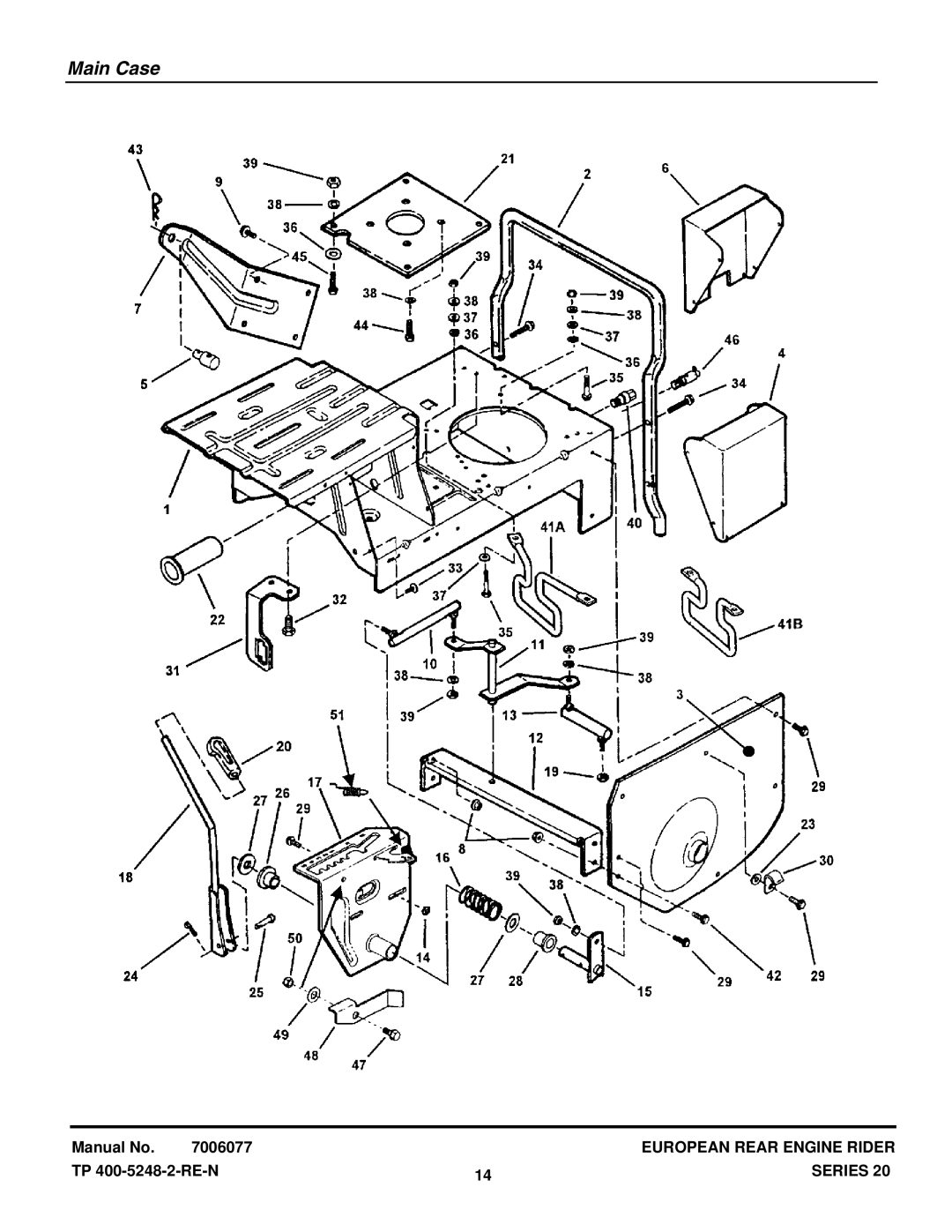 Snapper E281320BE, E331520KVE manual Main Case 