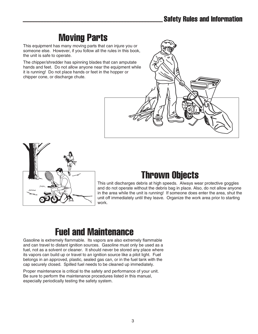 Snapper E55140BV manual Moving Parts, Safety Rules and Information 