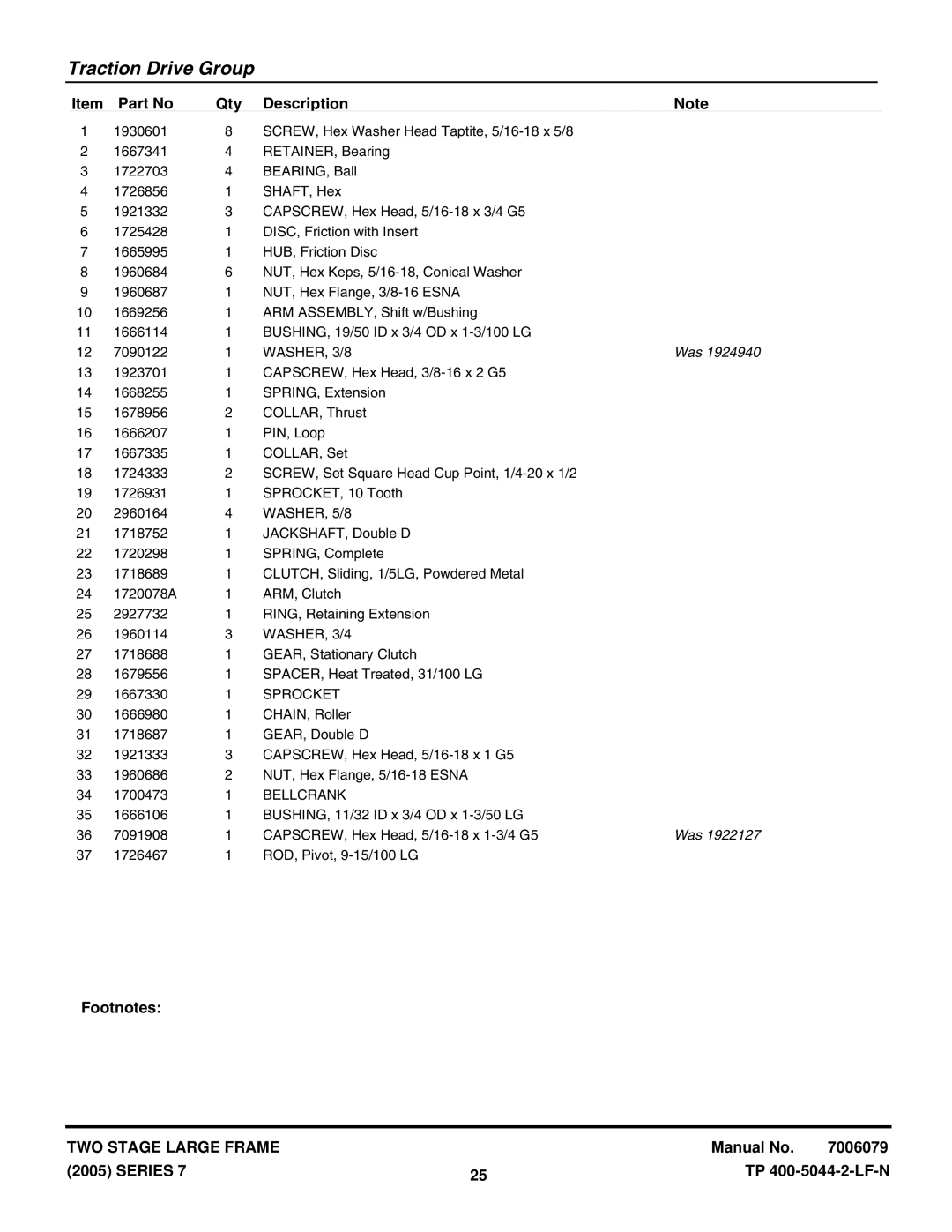 Snapper E10287, E9247, 9247E, E11327, E12387, 12387E, 11327E, 10287E manual WASHER, 5/8, WASHER, 3/4, Sprocket, Bellcrank 