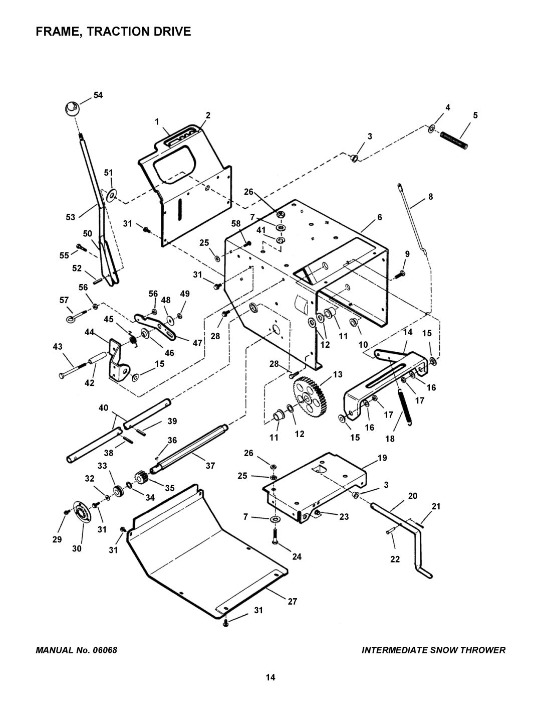 Snapper 17244, EI7244, EI55224, 155224 manual FRAME, Traction Drive 