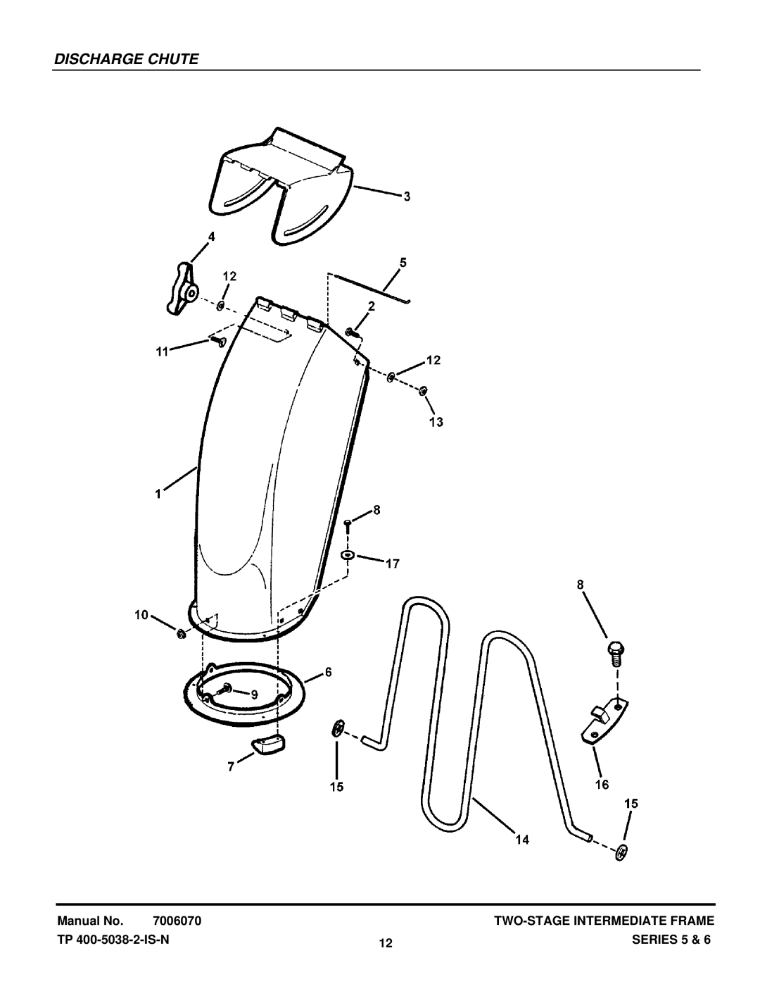 Snapper EI75225, I85245E manual Discharge Chute 