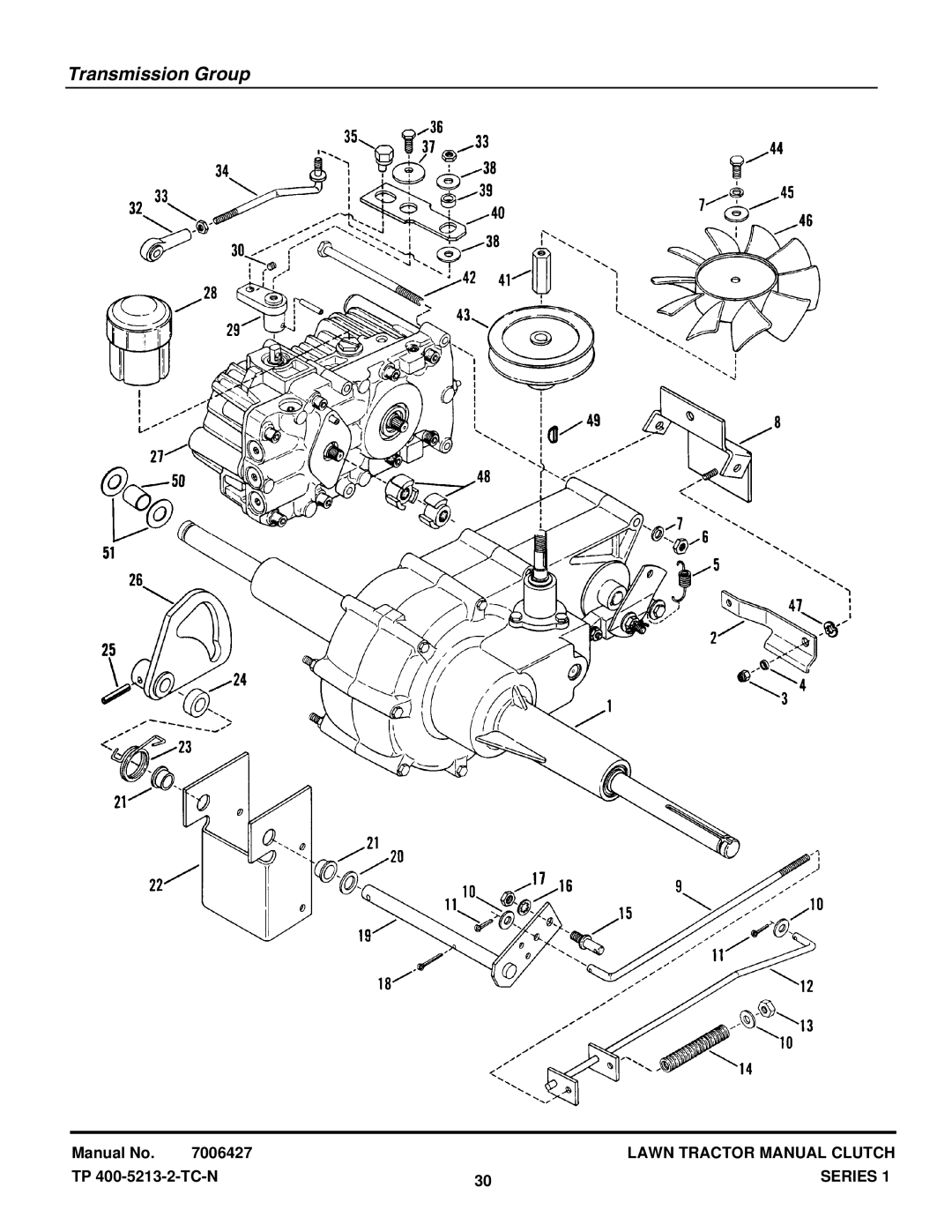 Snapper ELT140H411KV, ELT140H331KV, RLT140H331KV manual Transmission Group 