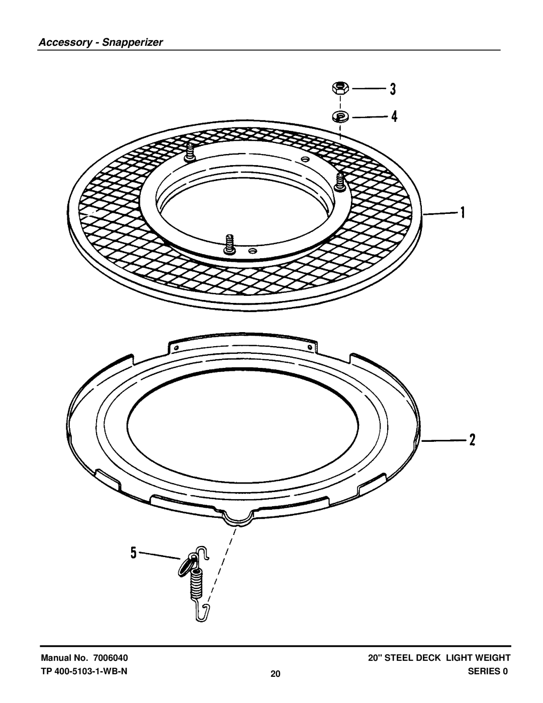 Snapper ELW400, EDLW400R2, D20380, R20400 manual Accessory Snapperizer 