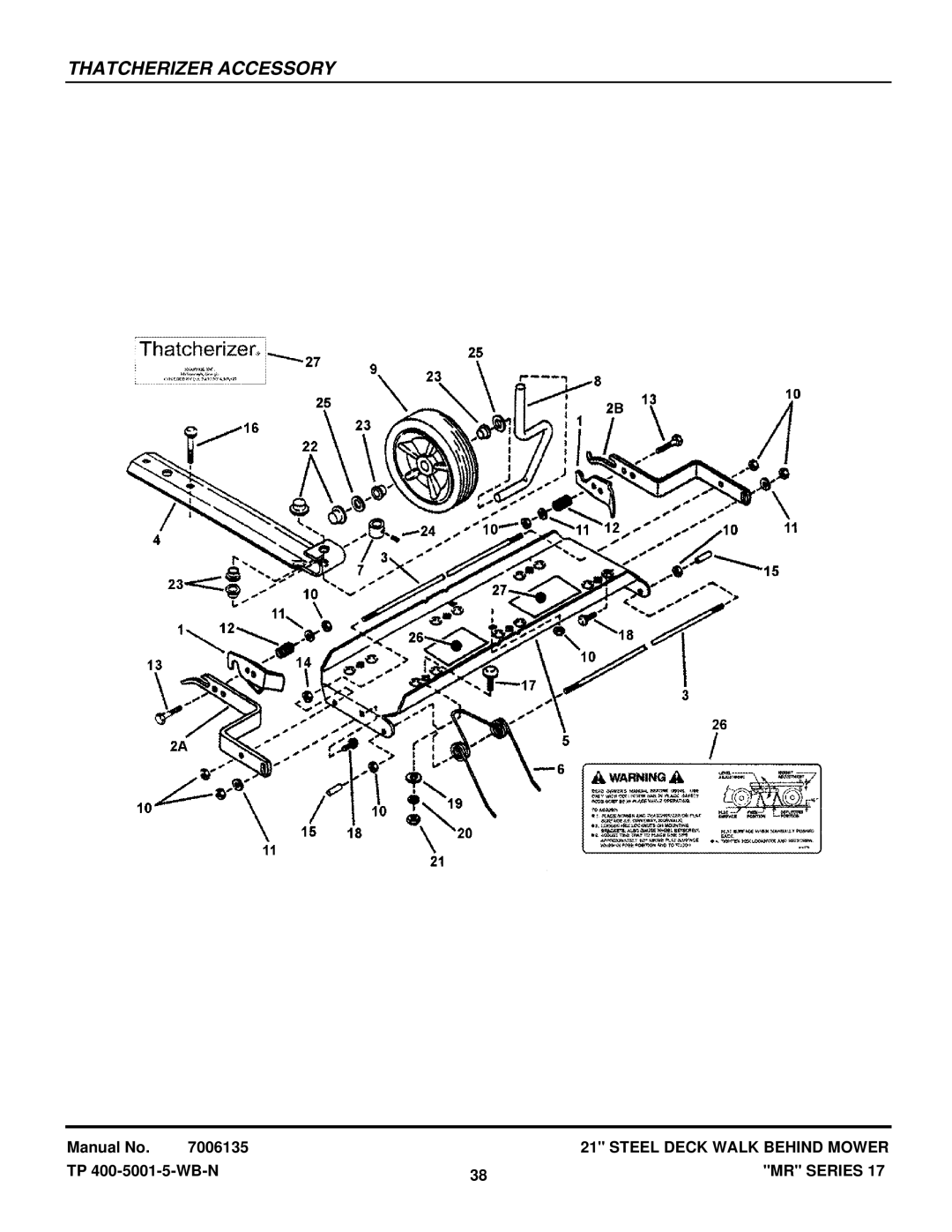 Snapper WMR216017B, EMRP216017B, EMRP216517B, MRP216017BV, MR216017BV, WMR216517B, WMRP216017B manual Thatcherizer Accessory 