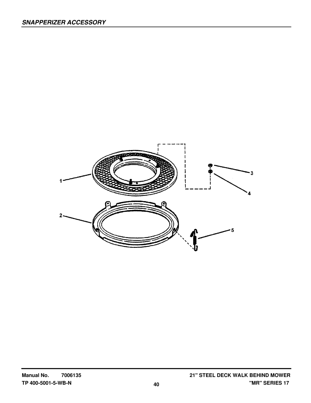 Snapper EMRP216517B, EMRP216017B, MRP216017BV, MR216017BV, WMR216517B, WMRP216017B, WMRP216517B Snapperizer Accessory 