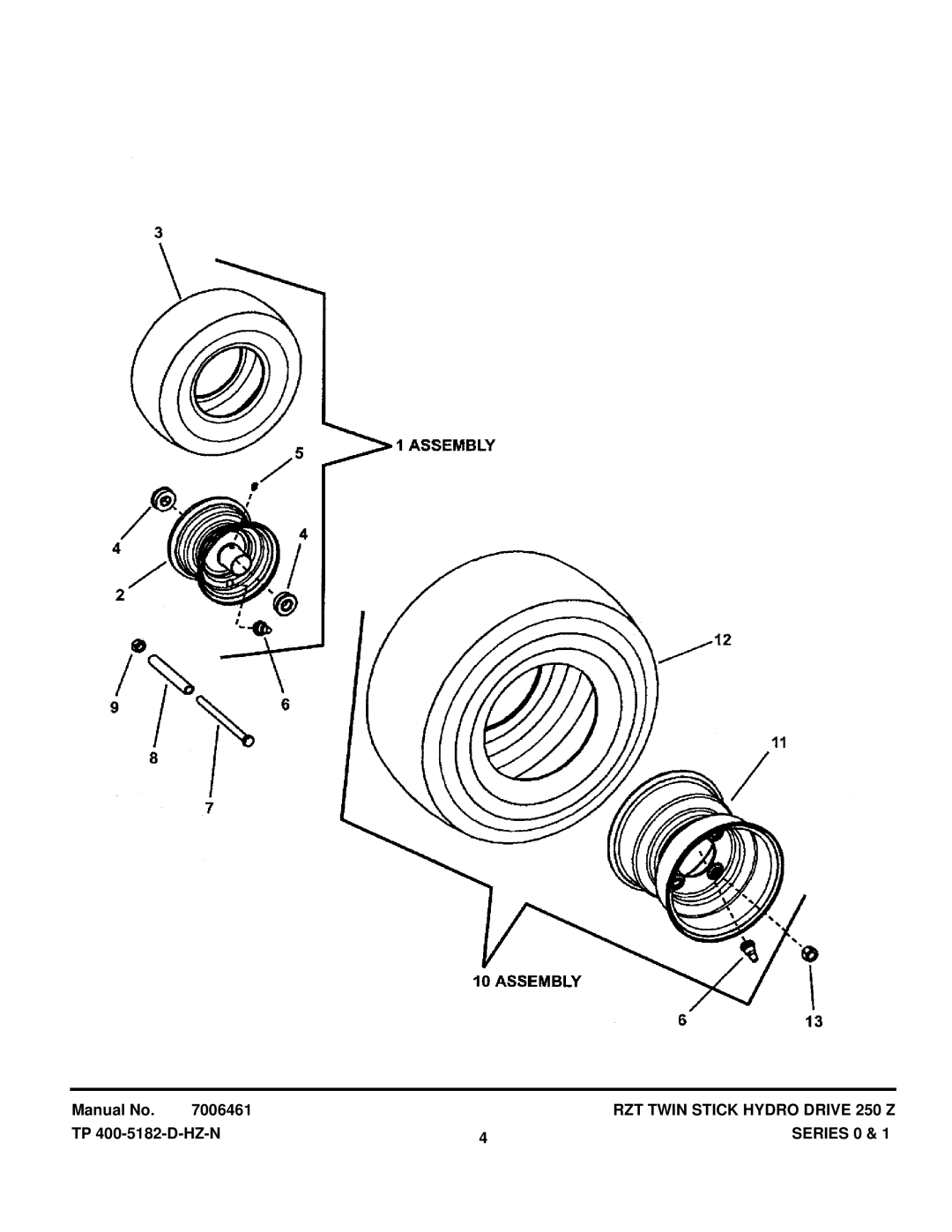 Snapper ERZT185440BVE, ERZT20441BVE2, RZT22500BVE2, RZT22501BVE2 manual Manual No 7006461 