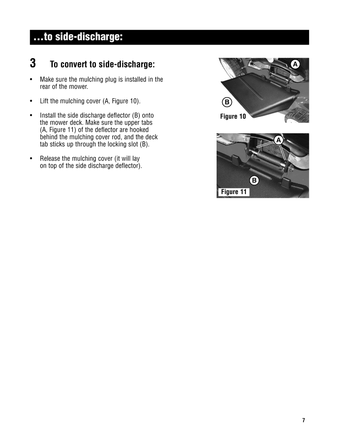 Snapper ESPV21675 manual To side-discharge, To convert to side-discharge 