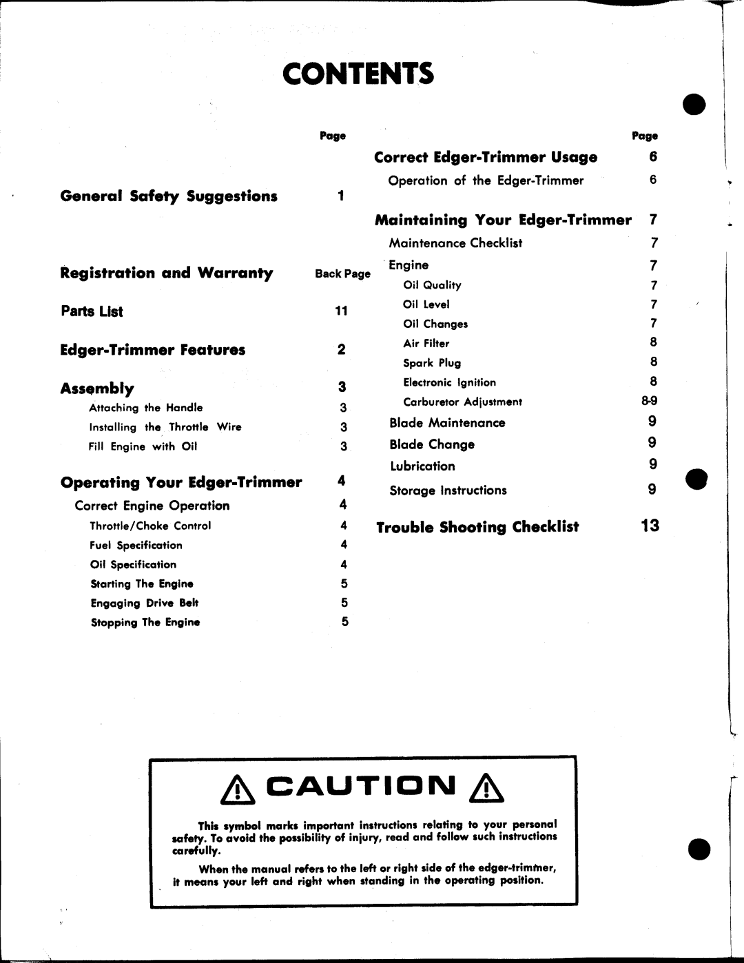 Snapper ET302B manual 