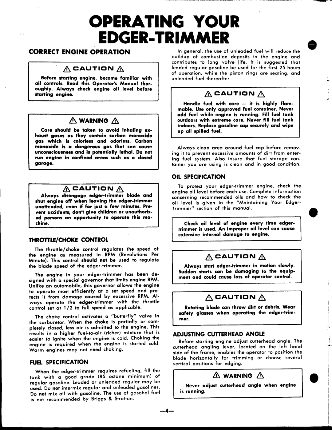 Snapper ET302B manual 