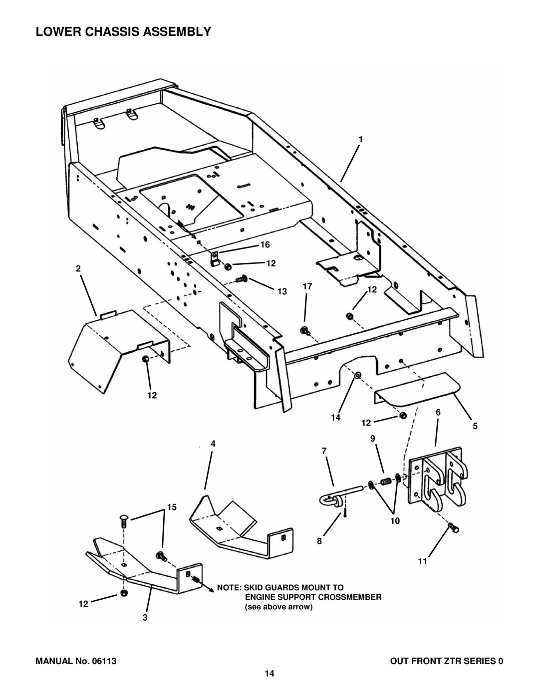 Snapper EZF2100DKU, EZF6100M, EZF5200M, ZF2300GKU manual Lower Chassis Assembly 