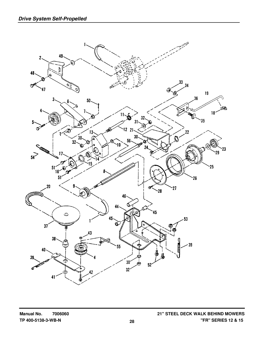 Snapper FRP216012E, FRPS216015E, NFRP216012E, NFRP216012E manual Drive System Self-Propelled 