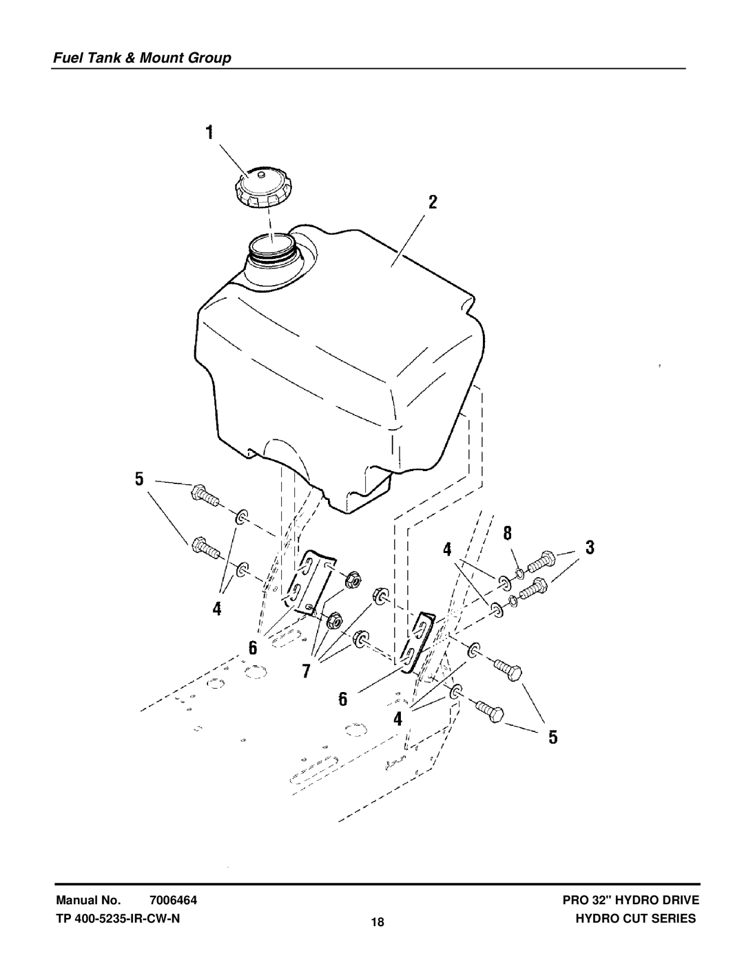 Snapper HC32KAV13E manual Fuel Tank & Mount Group 