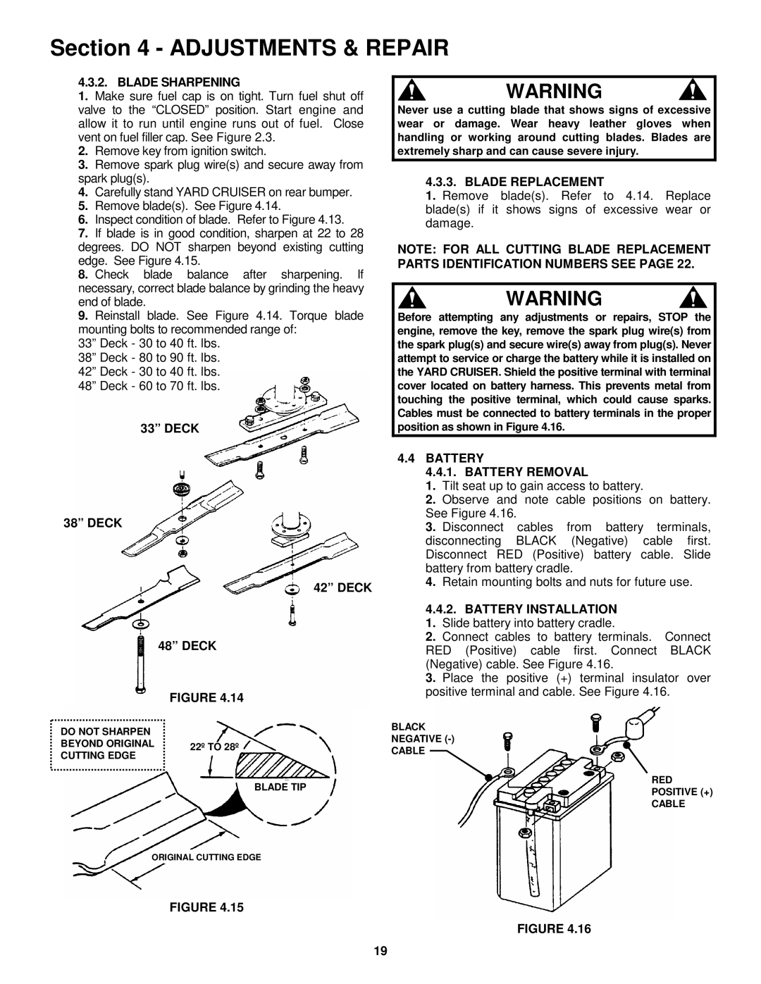 Snapper HZS14331BVE, HZS14381BVE, HZS15421KVE, HZS15422KVE, HZS18482BVE Blade Sharpening, Deck, Blade Replacement 