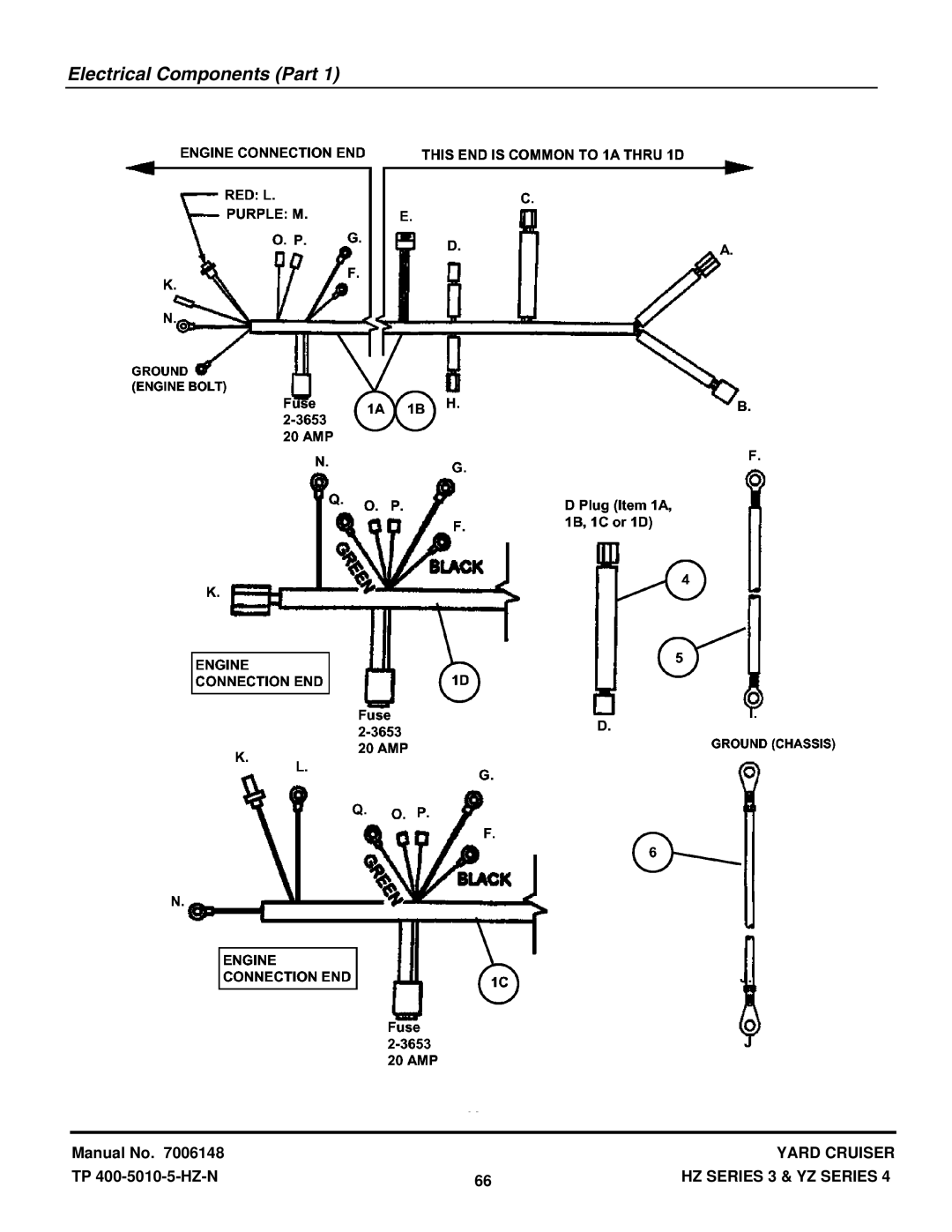 Snapper YZ16424BVE, HZS18483BVE, HZS15423KVE, YZ20484BVE manual Electrical Components Part 