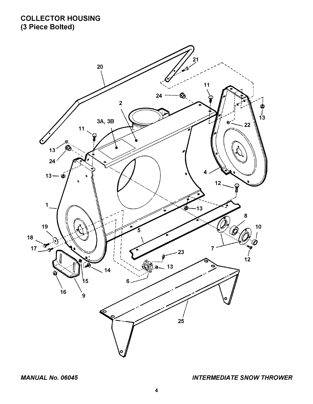 Snapper EI55223, I6223, I4223, EI5223, EI7243 manual Collector Housing 3 Piece Bolted 