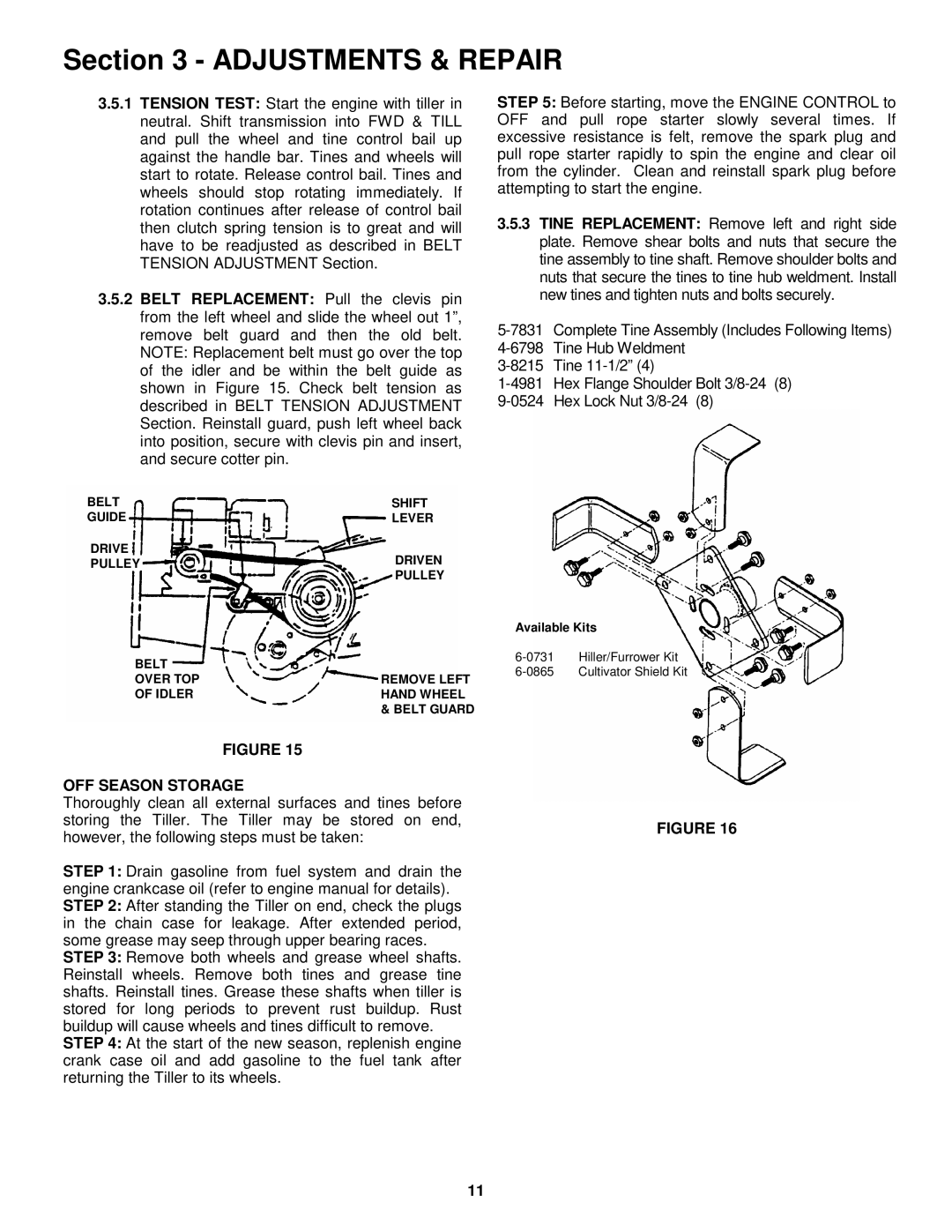 Snapper ICFR7005BV, CICFR5505HV important safety instructions OFF Season Storage 