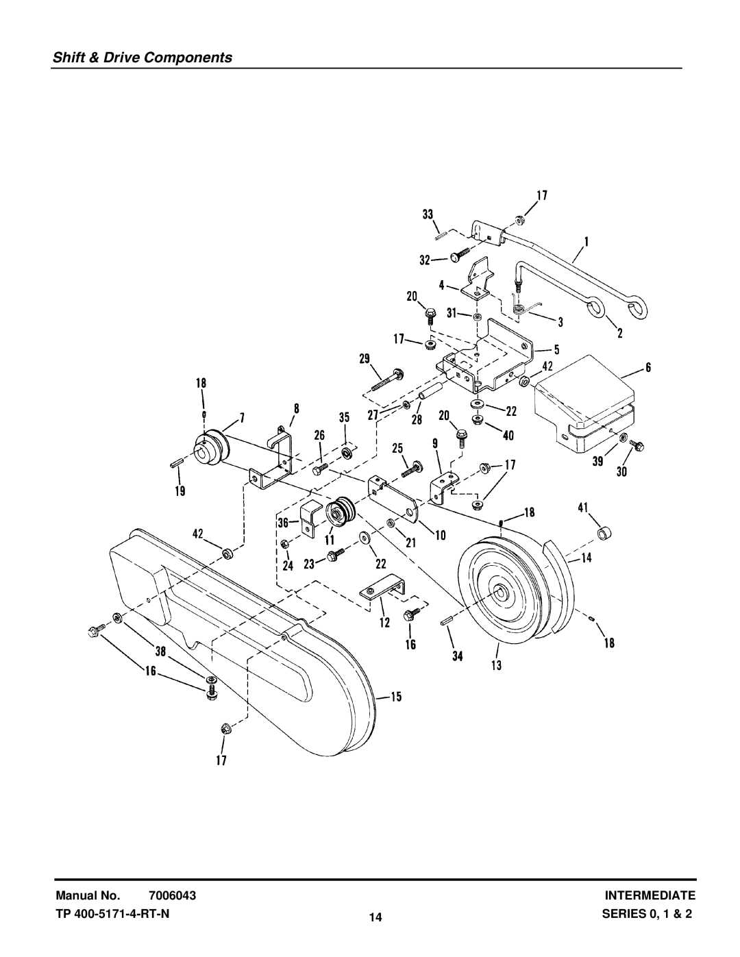 Snapper IR5002B, IR4000B, IR4001B, IR4002T, IR4002B manual Shift & Drive Components 